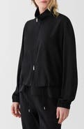 Lafayette 148 New York Stretch Organic Silk Georgette Bomber Jacket