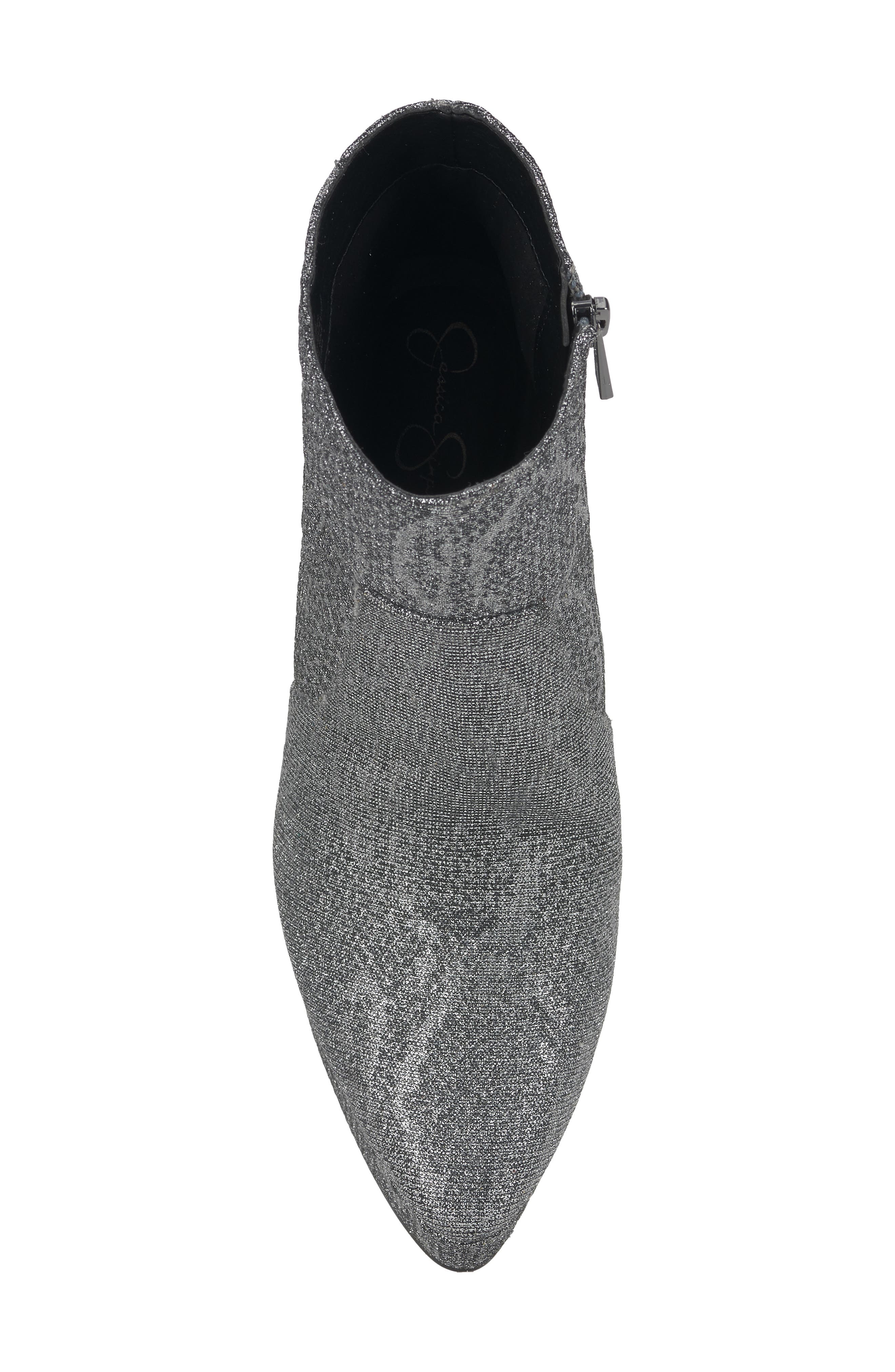 Nerix Croc Embossed Platform Bootie, Alternate, color, PEWTER