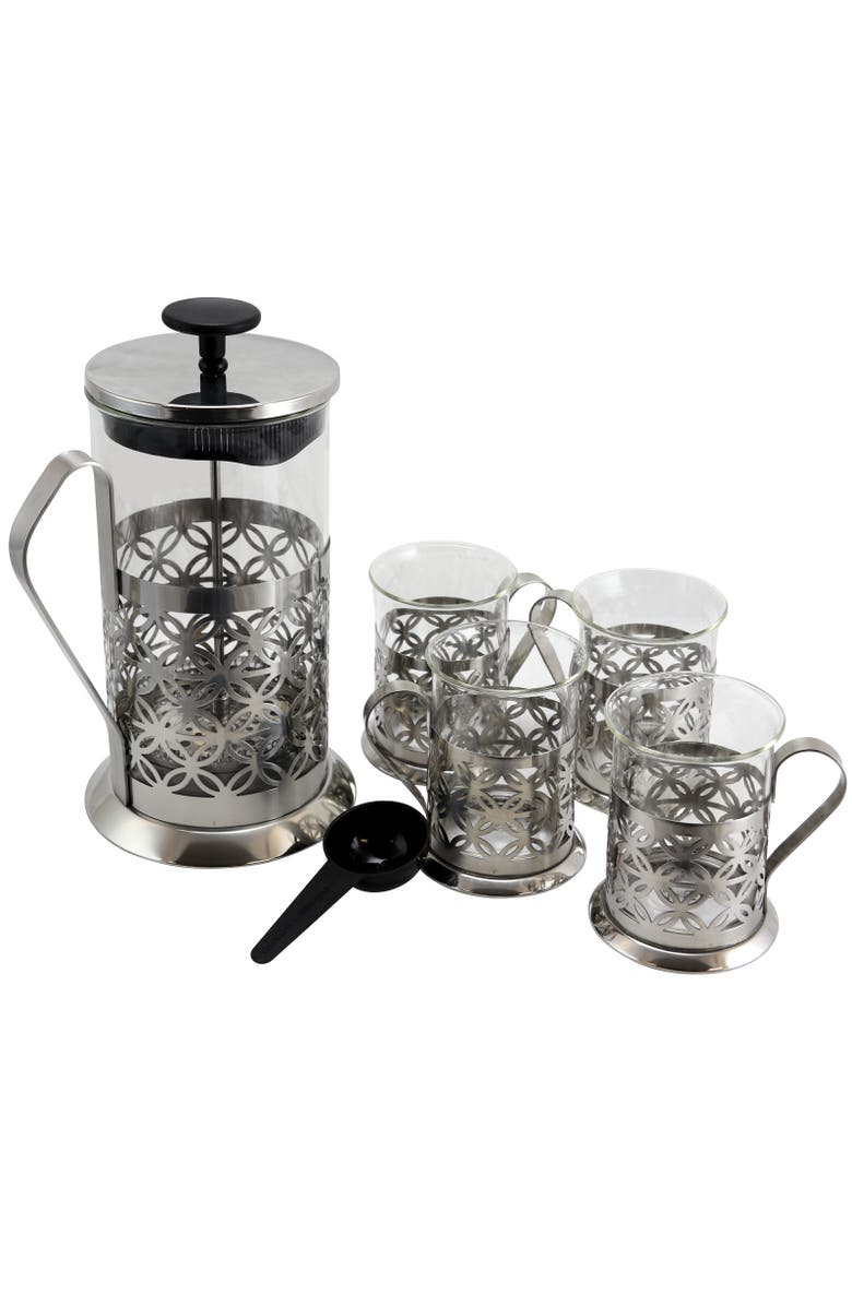 MR COFFEE Trellise 5 Piece Coffee Press Set, Alternate, color, Clear