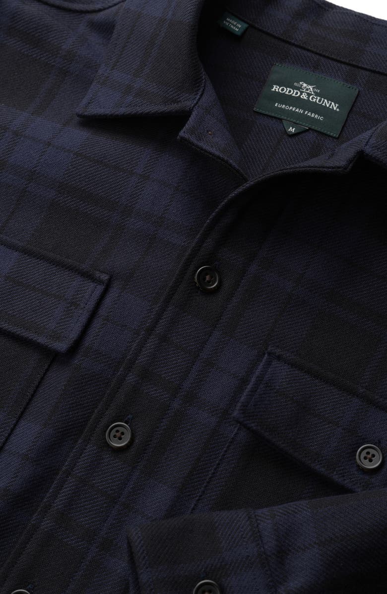 Rodd & Gunn Netherton Plaid Shirt Jacket, Alternate, color, Eclipse