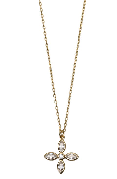 4-Teardrop Cross Pendant Necklace