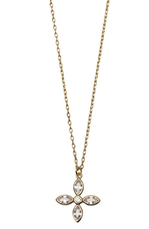 Argento Vivo 4-teardrop Cross Pendant Necklace In Gold