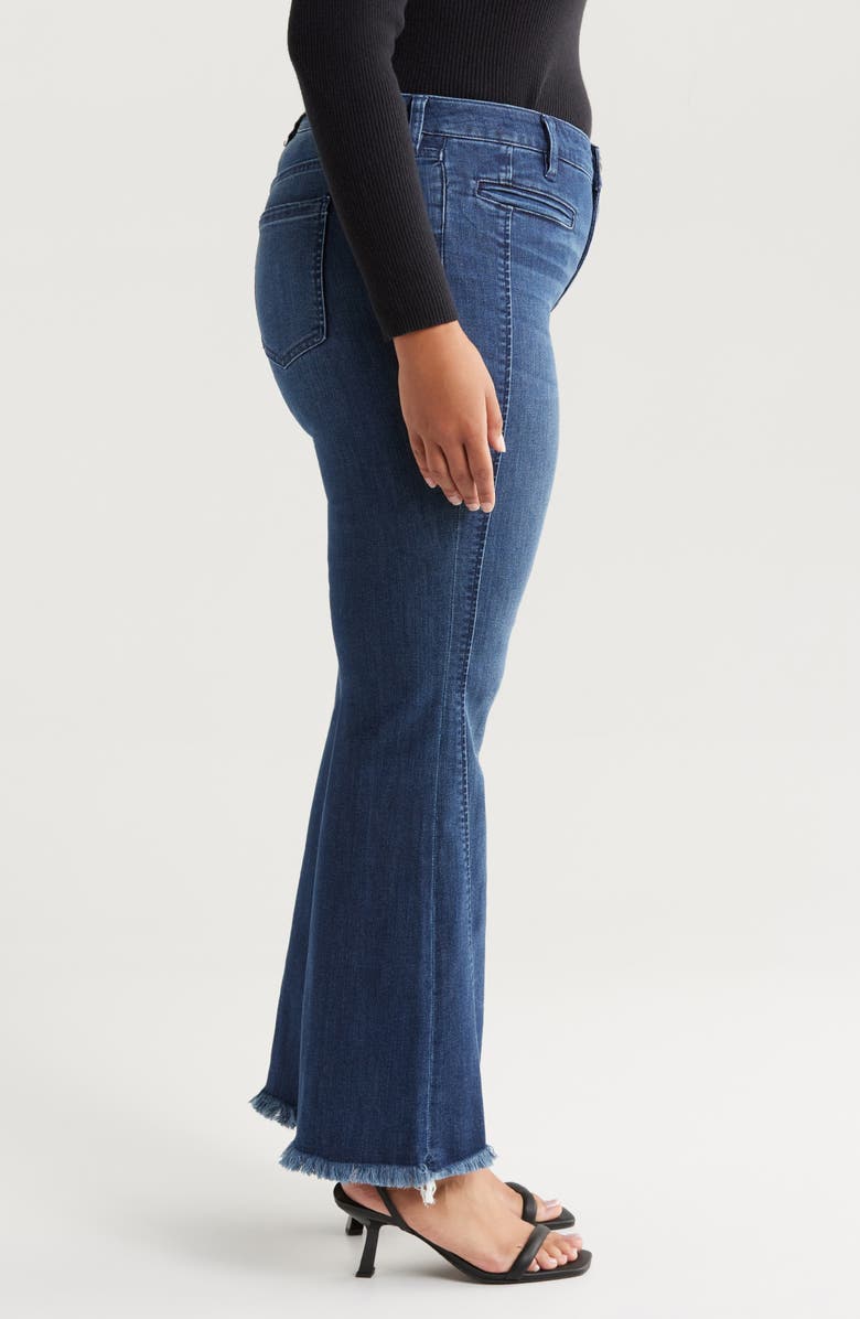 Liverpool Los Angeles Hannah Frayed Crop Flare Jeans, Alternate, color,