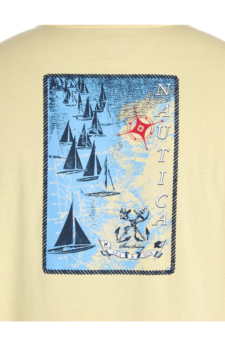Nautica Big & Tall Sea and Sun Graphic Tee, Alternate, color, Palebanana