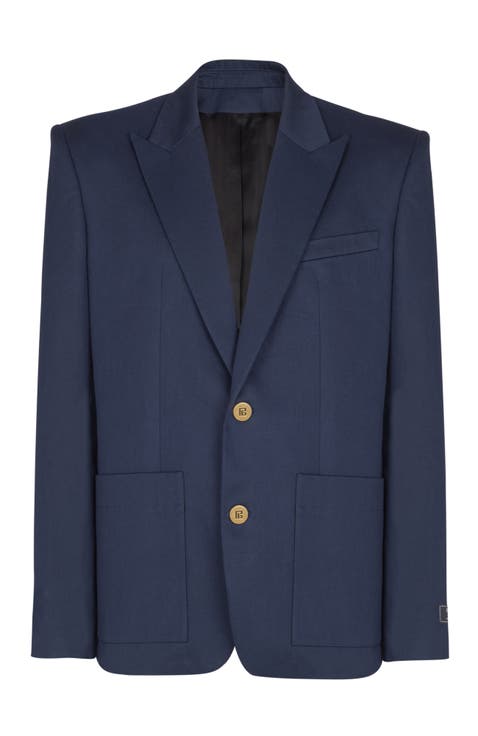 Cotton twill 2-button jacket