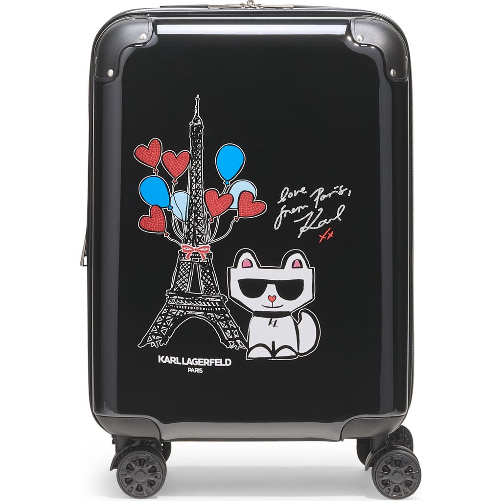 Karl Lagerfeld Up In Paris 21" Carry On In Black