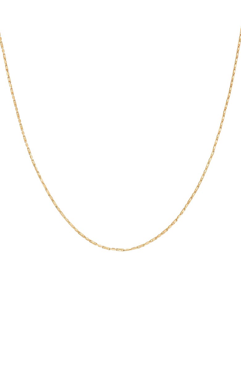 Bearfruit Jewelry Sterling Silver 18k Gold Plated Sharon Necklace Dainty Daily Sparkle, Main, color, Gold