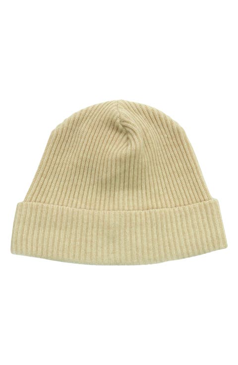 Merino Wool Rib Cuff Beanie