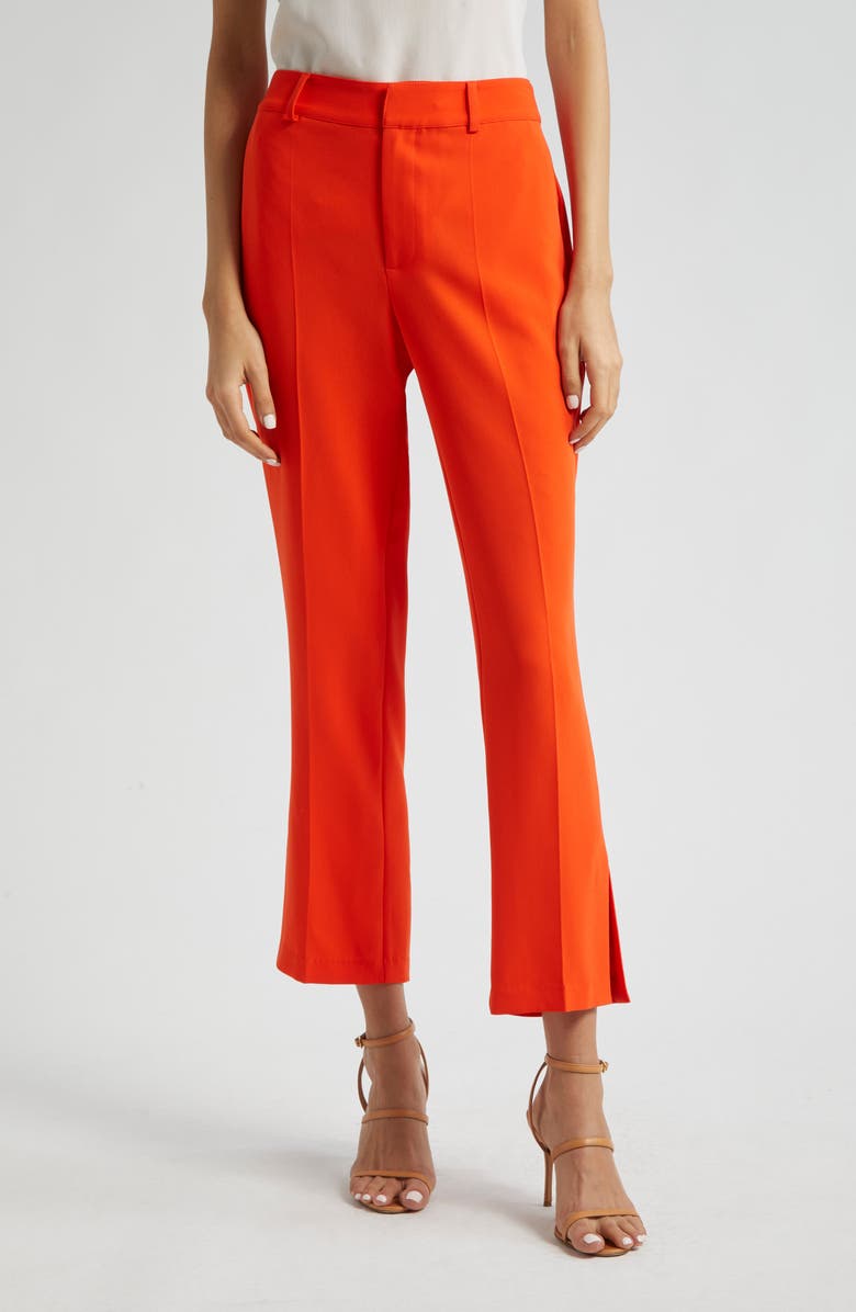 Cinq à Sept Kerry Crop Flare Pants, Main, color, Deep Tangelo
