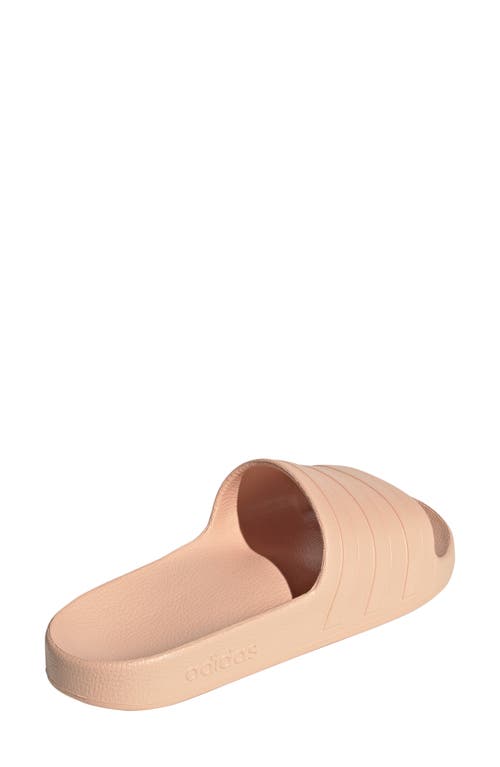 Adidas Originals Adidas Adilette Aqua Slide Sandal In Powder Coral/coral/coral