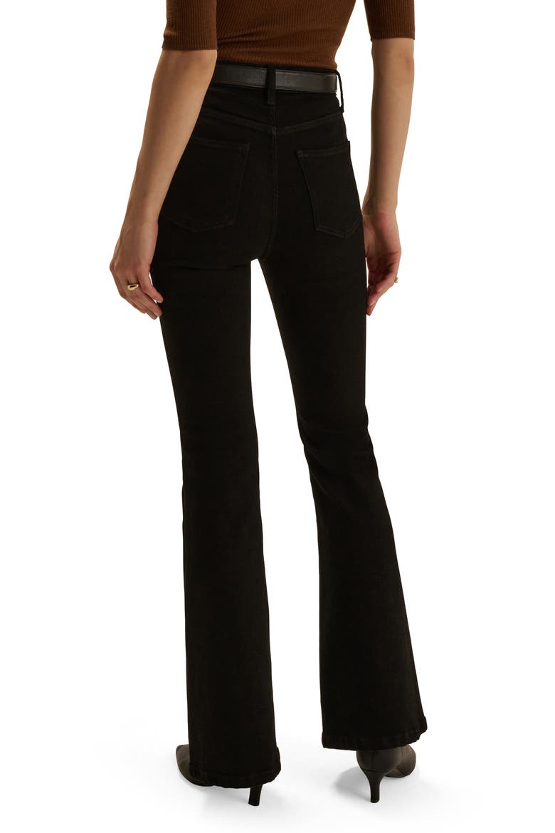 The Valentina Super High Waist Flare Jeans, Alternate, color, ONYX