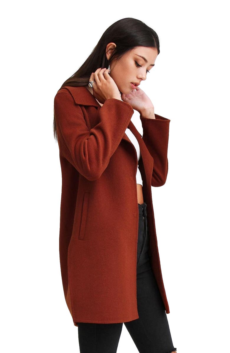 Belle & Bloom Ex-Boyfriend Wool Blend Oversized Jacket, Alternate, color, Caramel