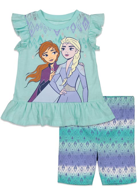 Frozen T-Shirt & Bike Shorts Set