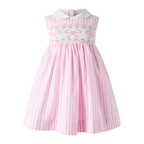 Bow Smocked Striped Dress and Bloomers (Baby)