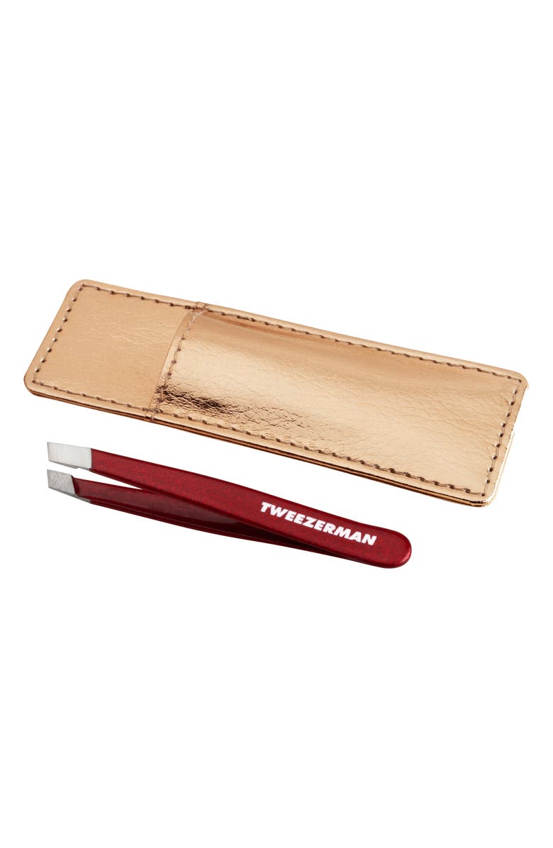 TWEEZERMAN Vintage Rose Mini Slant Tweezer with Case $16.50 Value, Alternate, color, Vintage Rose