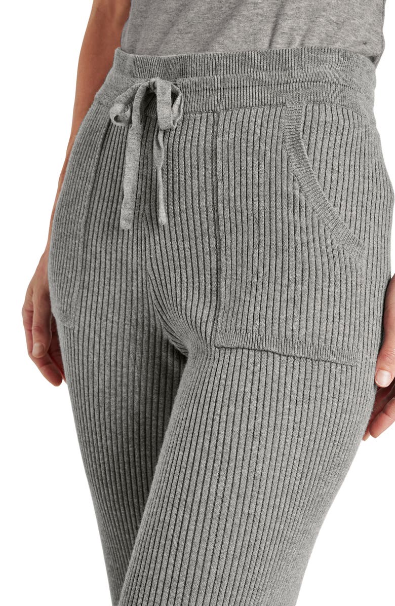 Splendid Georgie Rib Pants, Alternate, color, Heather Grey