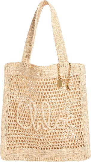 Chloé Summer Banana Crochet Raffia Tote Bag | Nordstrom