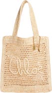 Chloé Summer Banana Crochet Raffia Tote Bag