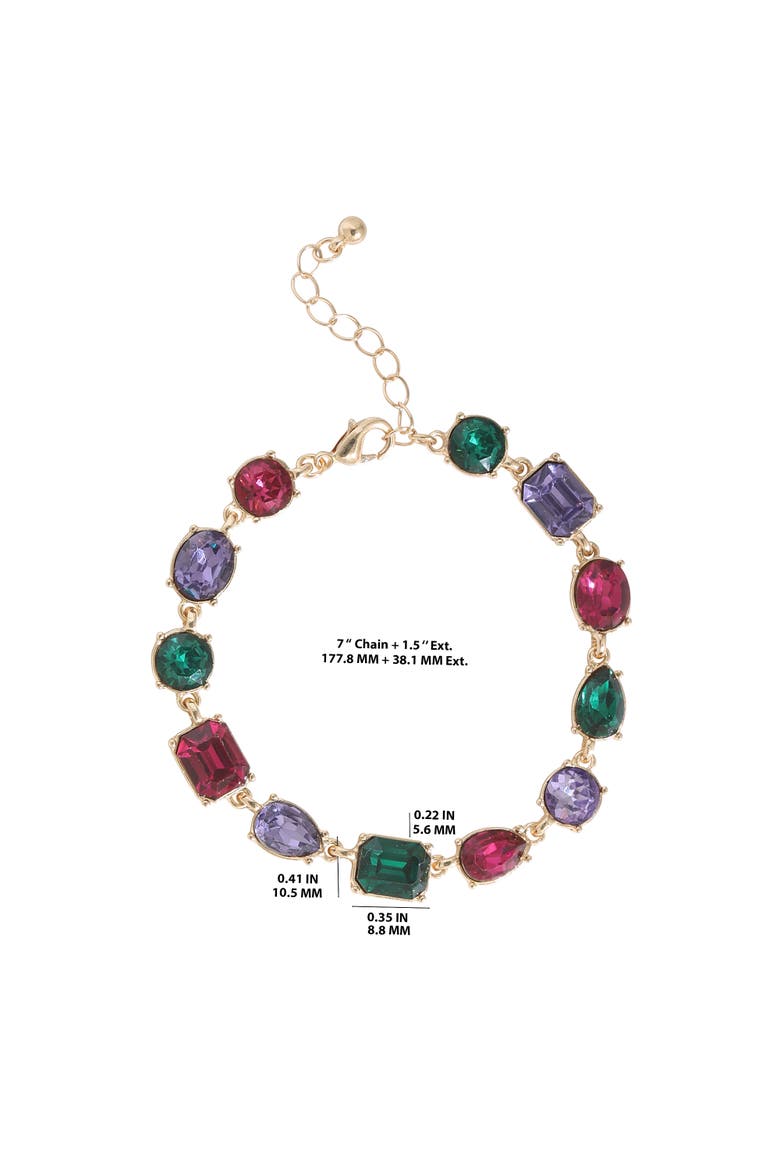 Multi-Stone Gem Bracelet, Alternate, color, Multicolor