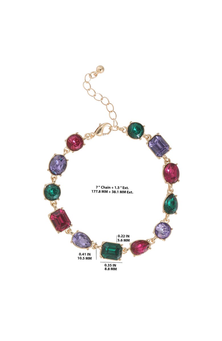 BCBG Generation Multi-Stone Gem Bracelet, Alternate, color, Multicolor