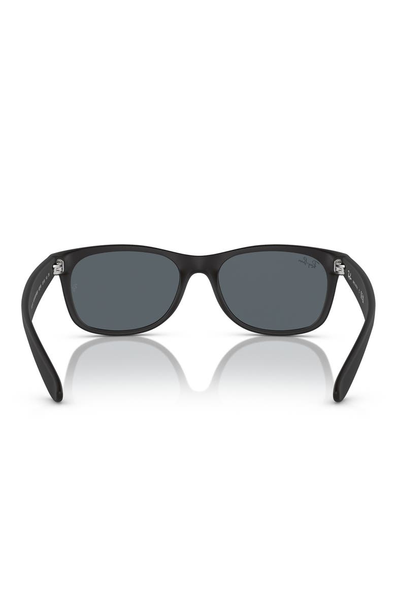 New Wayfarer 55mm Rectangular Sunglasses, Alternate, color, BLACK BLUE