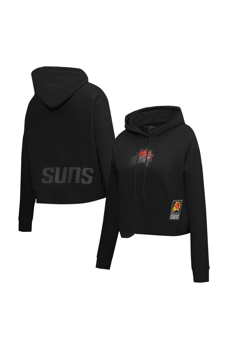 PRO STANDARD Women's Pro Standard Black Phoenix Suns Jewels Cropped Pullover Hoodie, Main, color, 