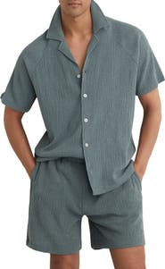 Reiss Knox Textured Camp Shirt