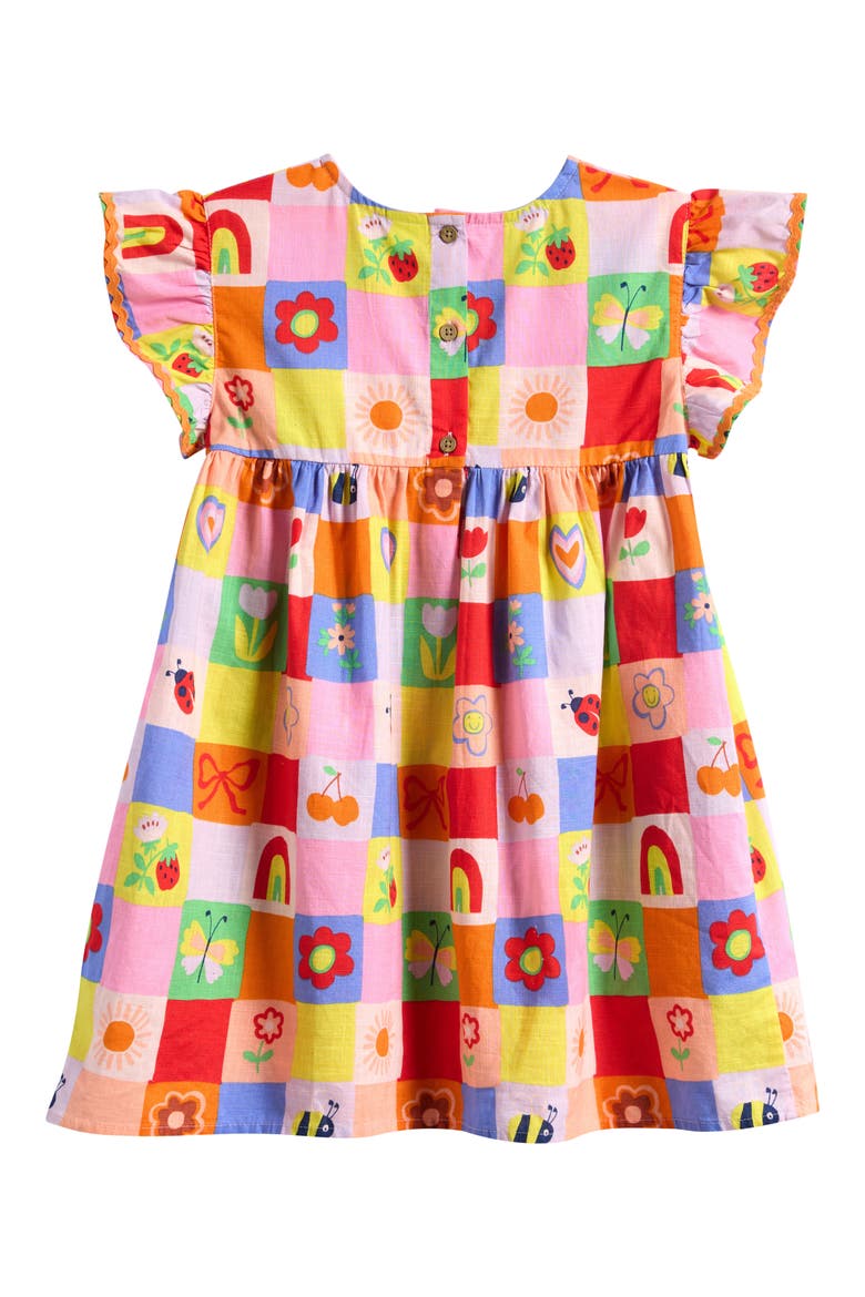 Kids' Rainbow Check Frill Dress, Alternate, color, PINK