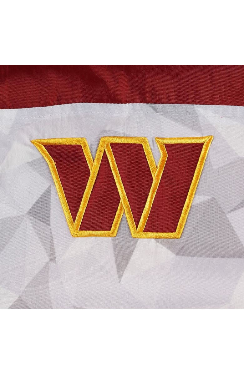 STARTER Men's Starter White/Burgundy Washington Commanders Thursday Night Gridiron Raglan Half-Zip Hooded Jacket, Alternate, color,