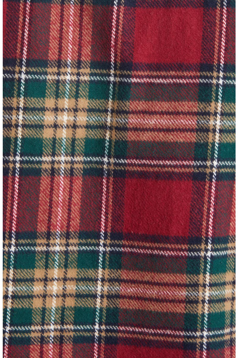 Two-Pocket Long Sleeve Flannel Button-Up Shirt, Alternate, color, BERRY