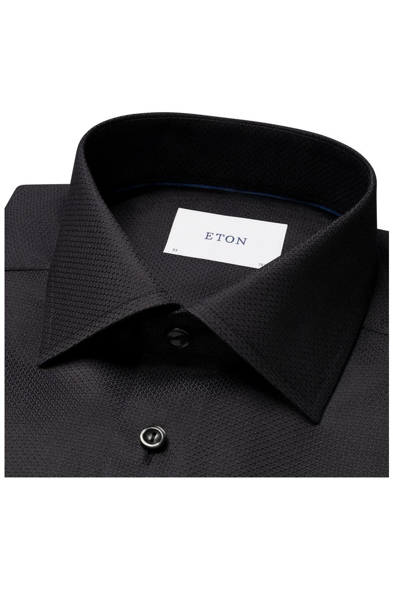 Contemporary Fit Twill Dress Shirt, Alternate, color, BLACK