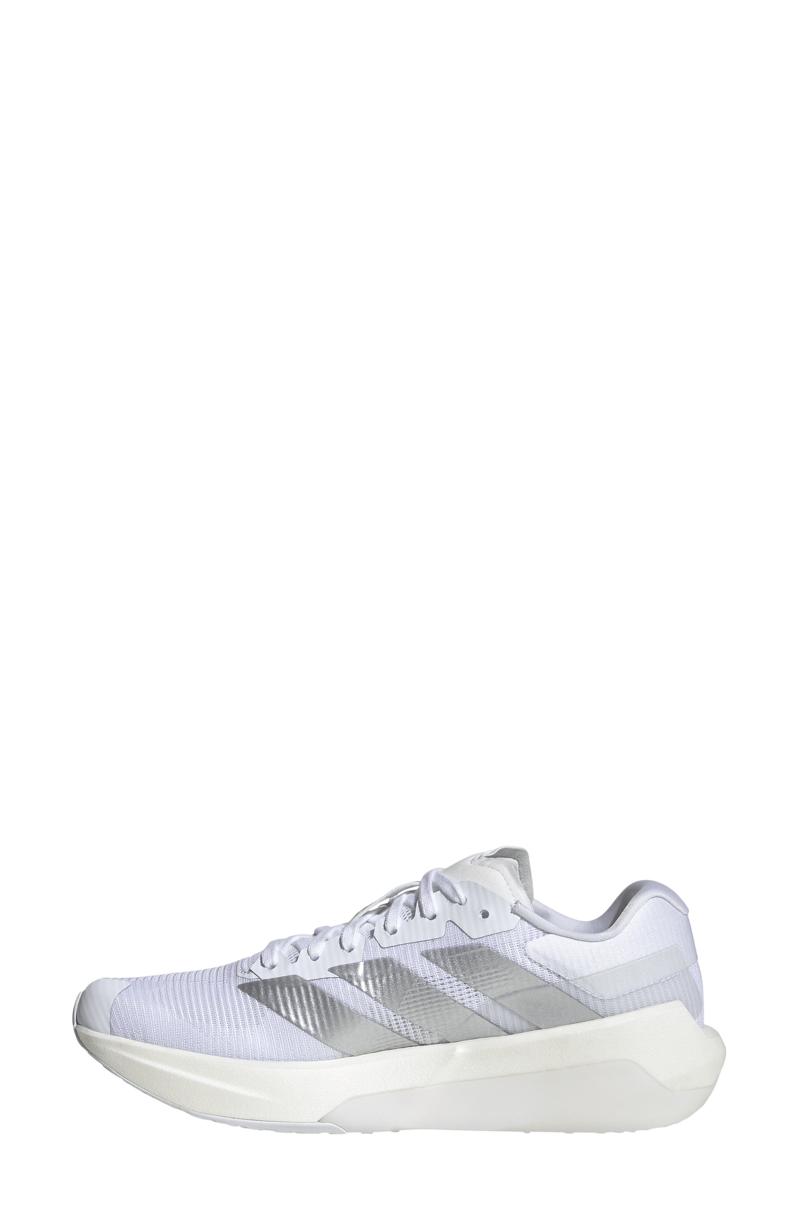 Adizero Dropset Pro Training Shoe, Alternate, color, WHITE/ SILVER METALLIC