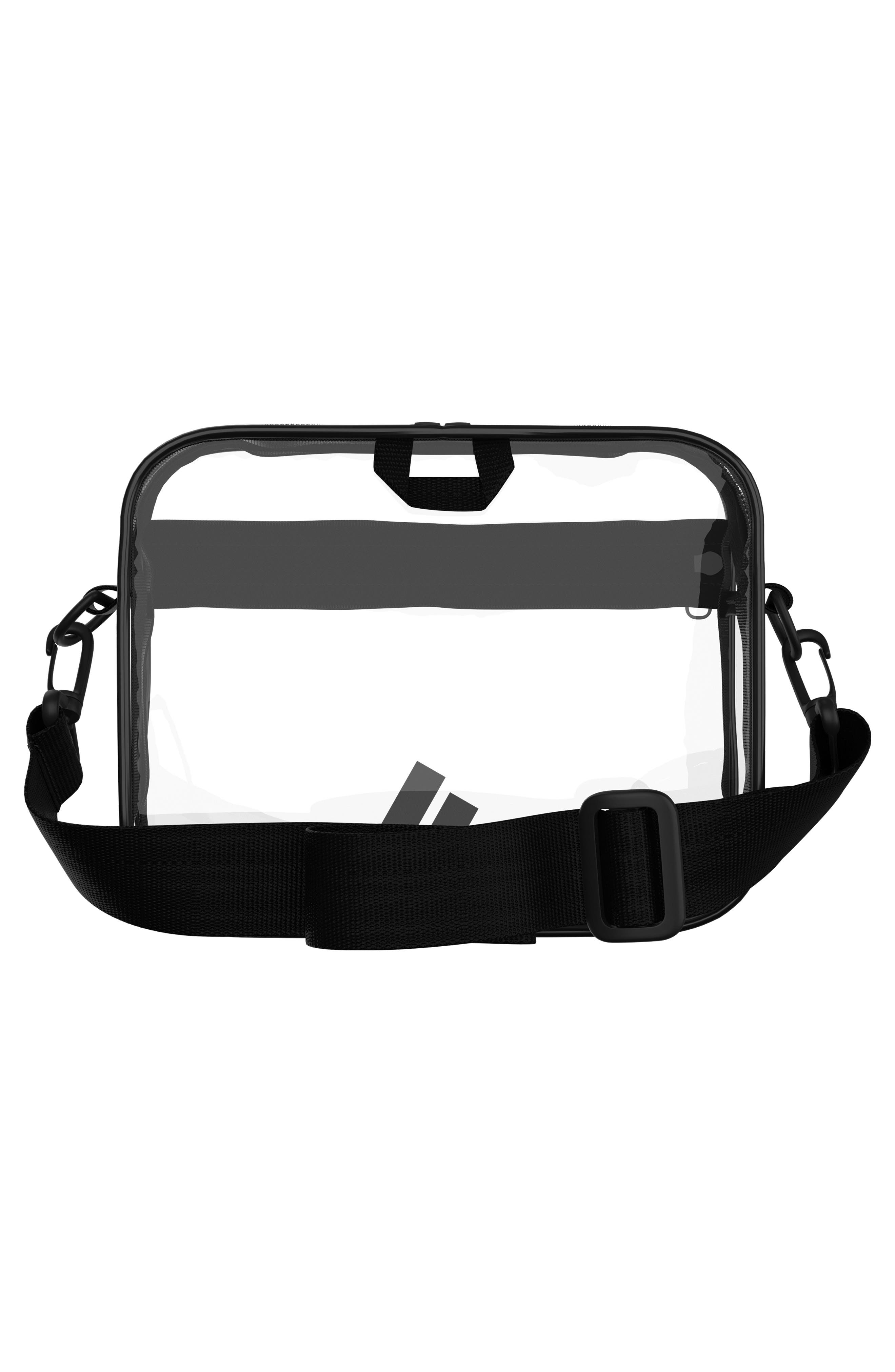 adidas Clear Crossbody Bag, Alternate, color, Clear/ Black