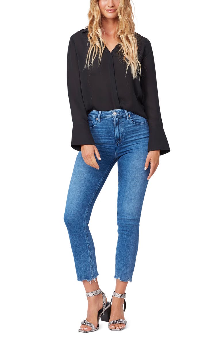 PAIGE Toscani Silk Blouse, Alternate, color, Black