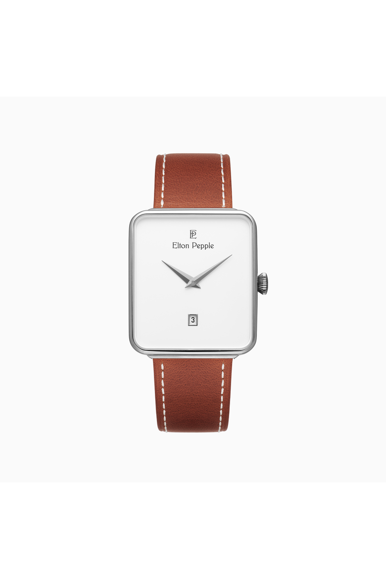 Men's Classic St. Rivers - Edgewater, 38mm, Main, color, Eggshell White/Brown/Silver