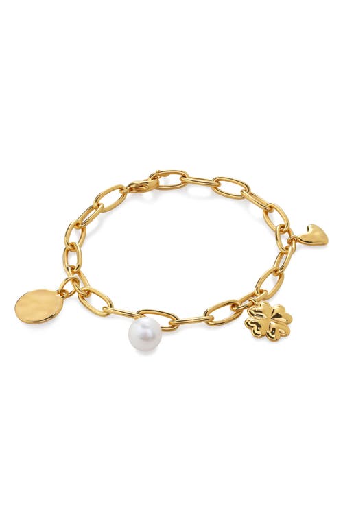 Monica Vinader Lucky Charm Bracelet In Gold