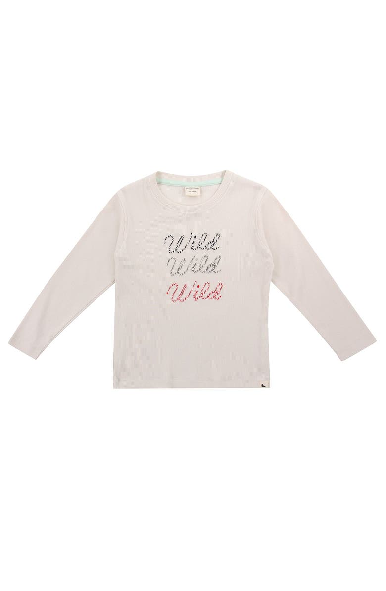 Turtledove London Kids Organic Cotton Wild Solgan Print Top, Main, color, White