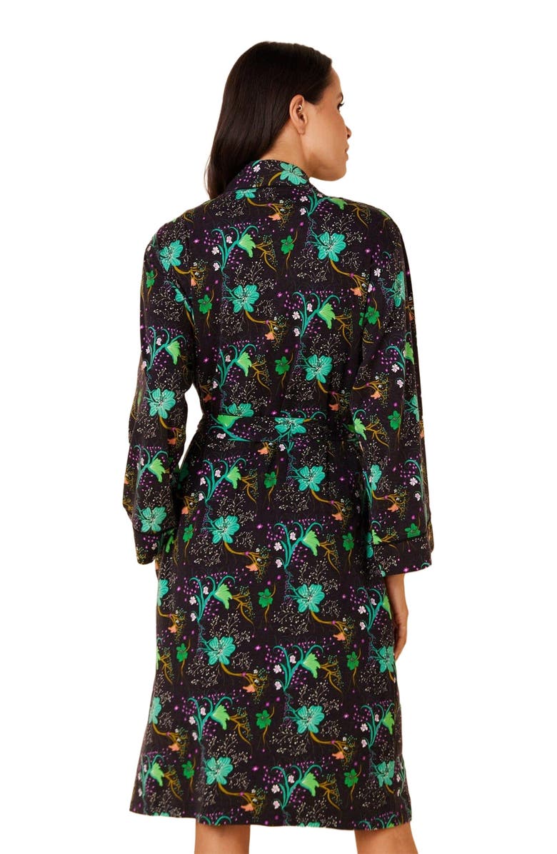 The Cat's Pajamas Pima Knit Kimono Robe Floral, Alternate, color, 