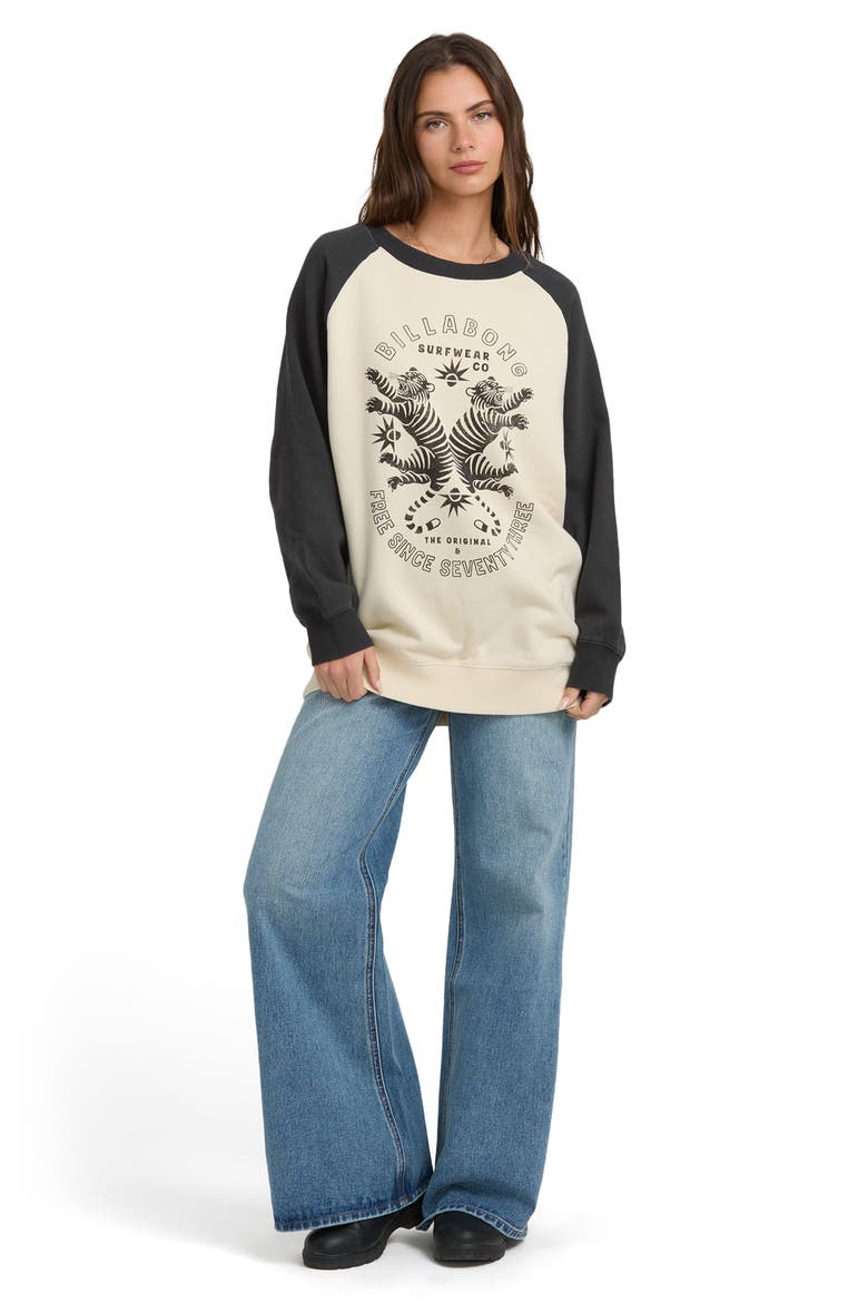 Emmers Raglan Sleeve Sweatshirt, Alternate, color, BLACK SANDS
