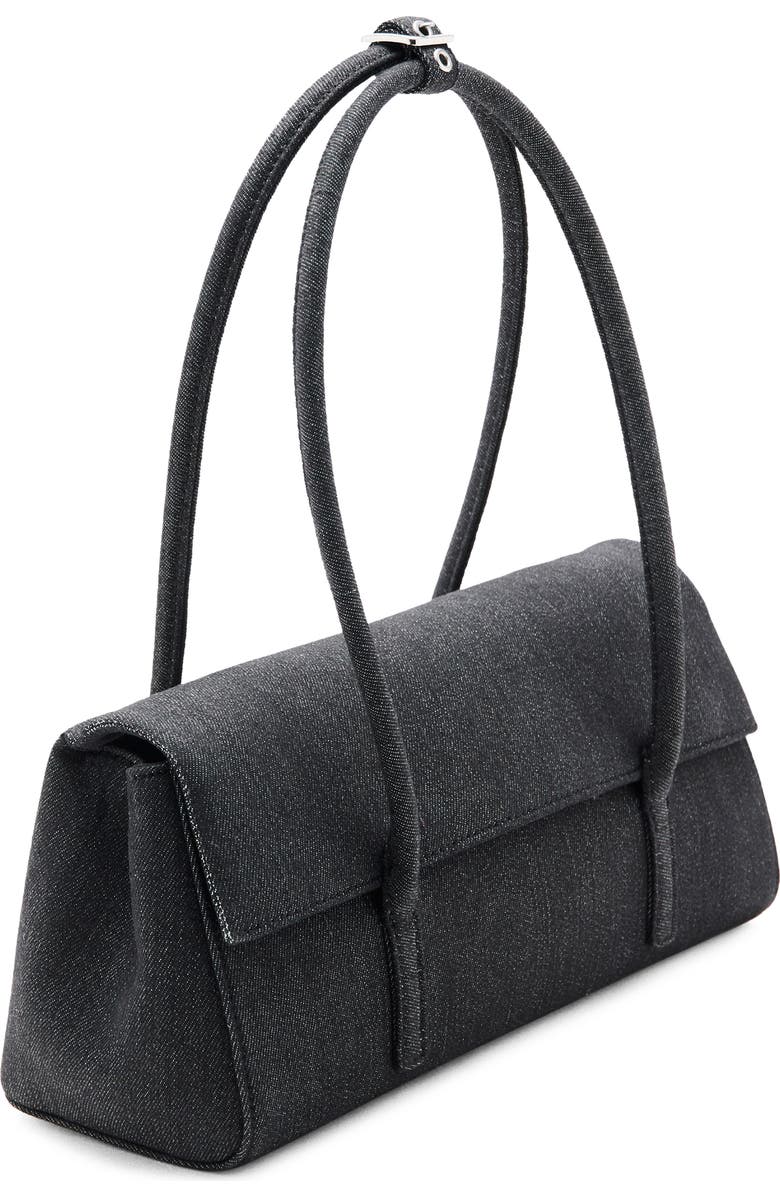 MANGO Denim Shoulder Bag, Alternate, color, Dark Blue