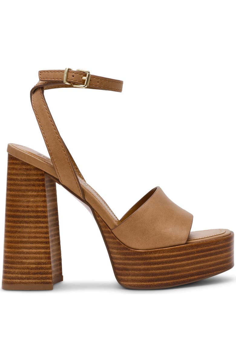 Steve Madden Floria Platform Ankle Strap Sandal, Alternate, color, Banana Leather
