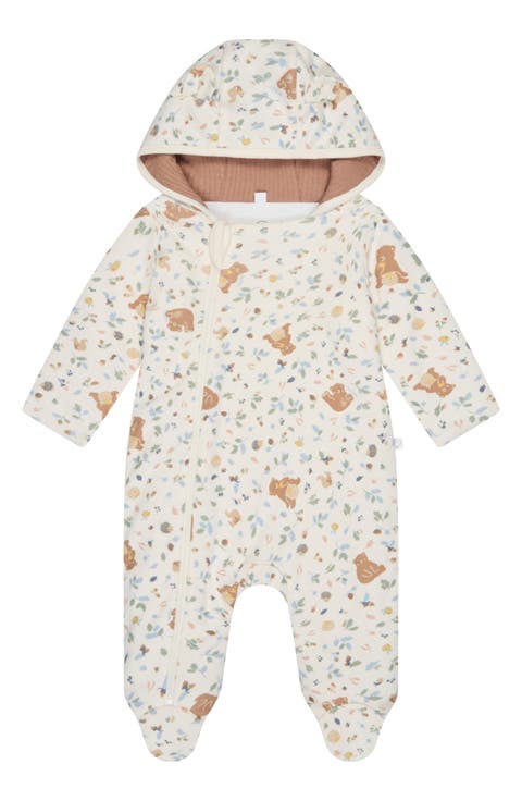 Bear Print Hooded Jumpsuit (Baby)