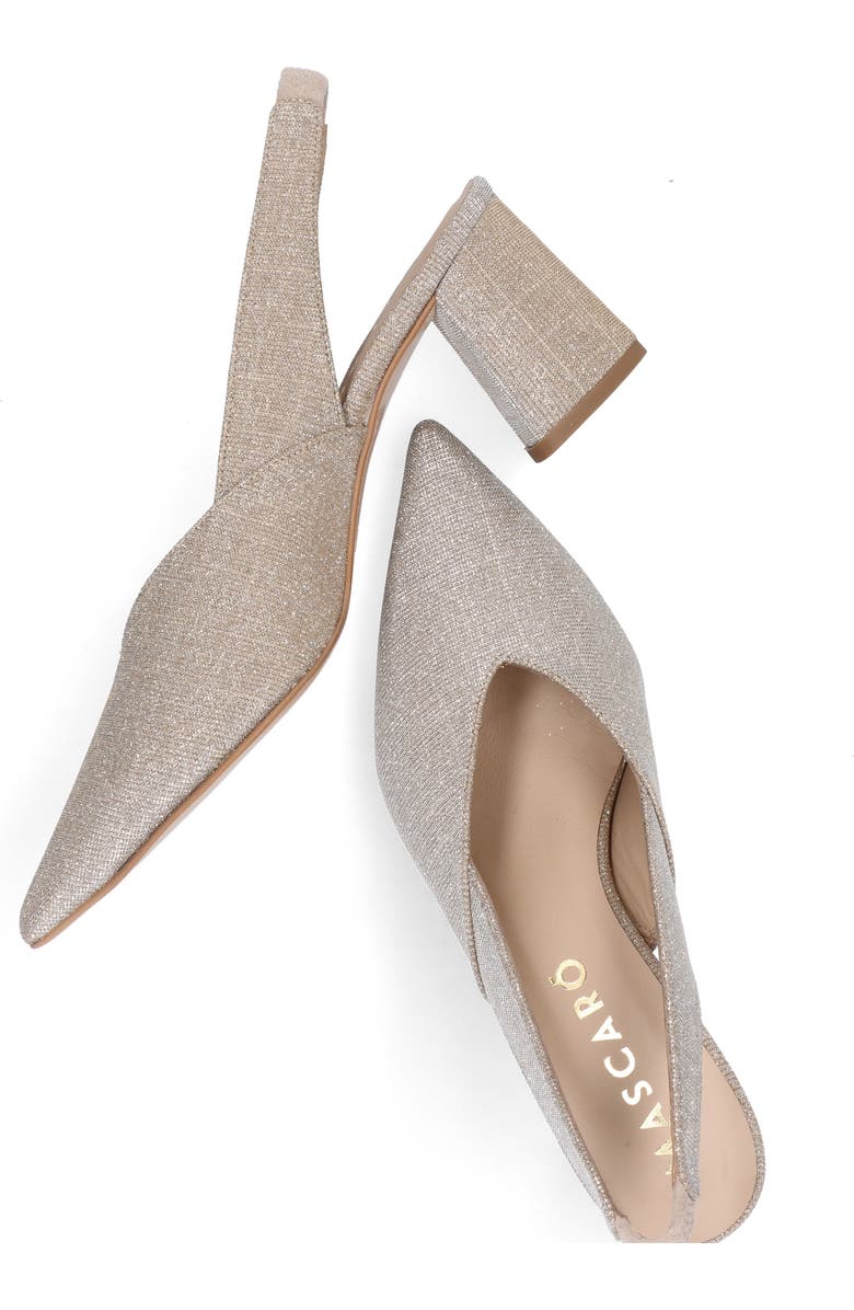 MASCARO Block Heel Glitzy Slingback, Alternate, color, Metallic Gold