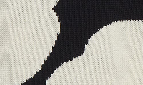 Marimekko Pioneeri Unikko Jacquard Cotton Sweater Vest In Off White Dark Grey