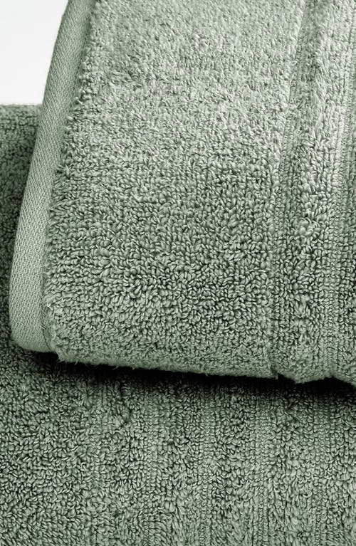 Woven & Weft Combed Cotton 6-pack Hand Towels In Green