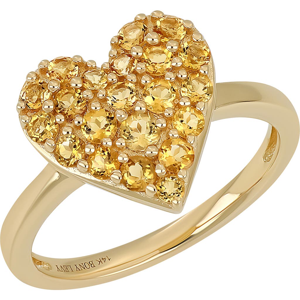 Bony Levy 14k Gold & Citrine Heart Ring