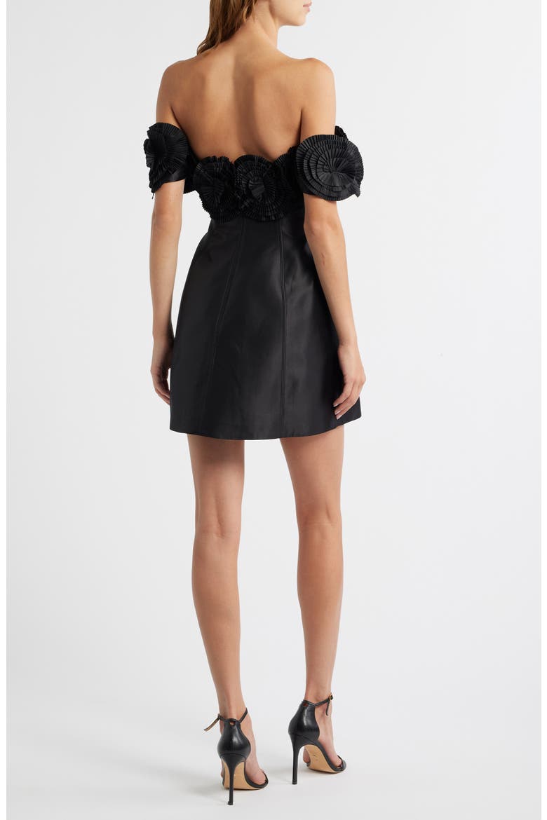 Trusley Off the Shoulder Minidress, Alternate, color, BLACK