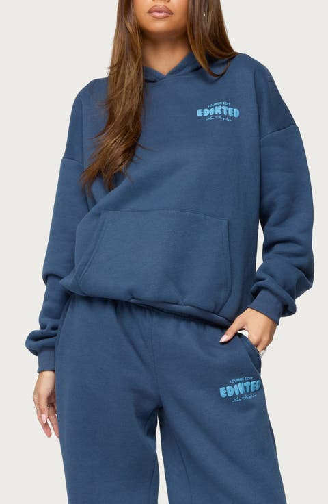 Lounge Edit Fleece Logo Graphic Hoodie