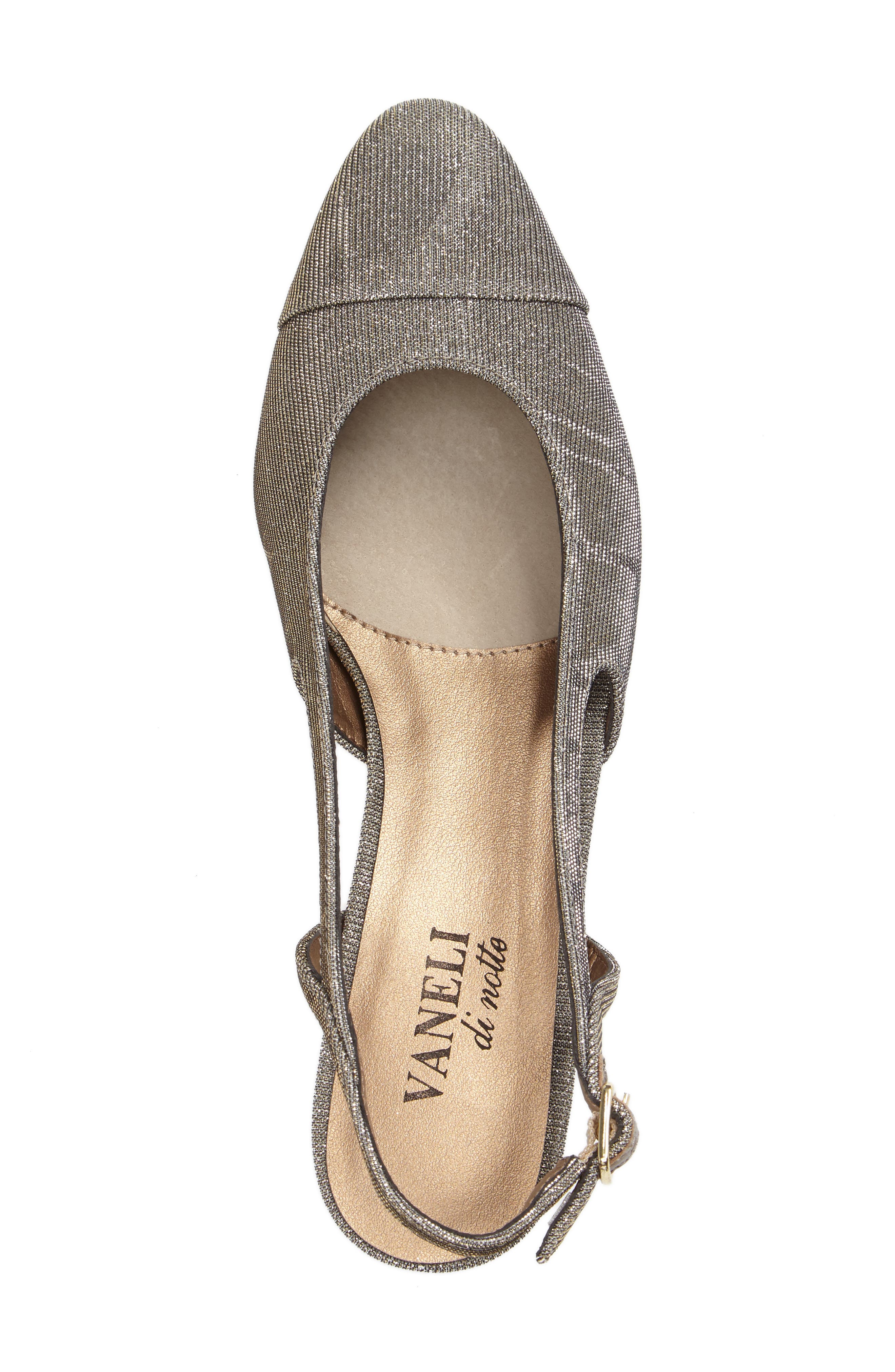 'Aliz' Slingback Pump, Alternate, color, PLATINUM FABRIC