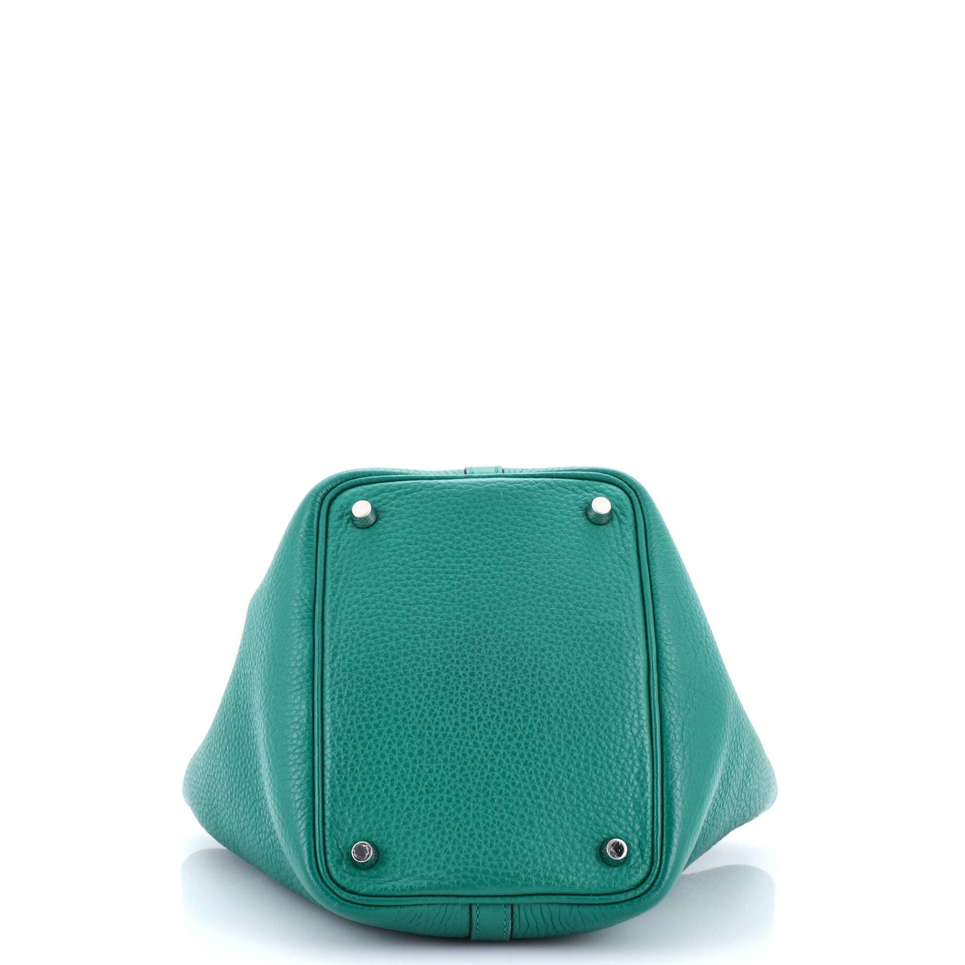 Pre-Owned Hermes Picotin Lock Bag Clemence PM, Alternate, color, Vert Jade
